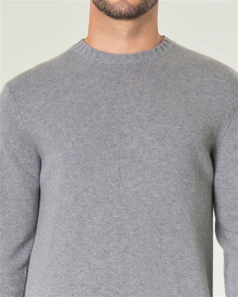 maglione gucci grigio|Maglione girocollo in cachemire grigio .